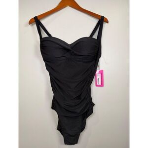 Betsey Johnson Womens Swimsuit Large Summer Beach Travel Vacation Ocean Swim